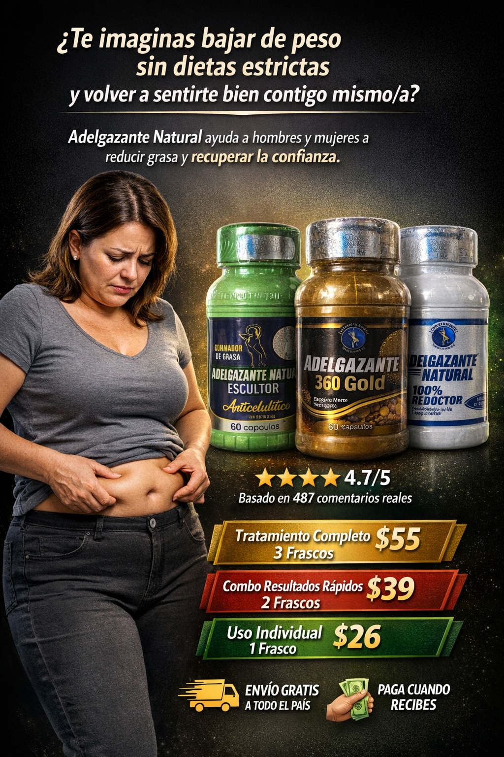 Adelgazante Natural Gold - Resultados sin Dieta ni Ejercicio
